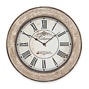 Ridge Road D&eacute;cor 24-Inch Round French Wall Clock in Ivory White