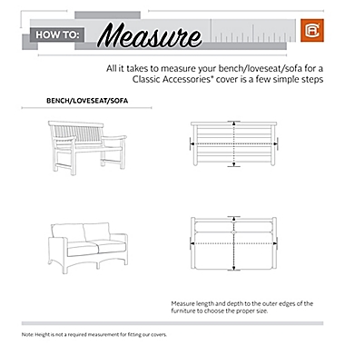 Classic Accessories&reg; Veranda Medium Patio Loveseat and Bench Cover. View a larger version of this product image.