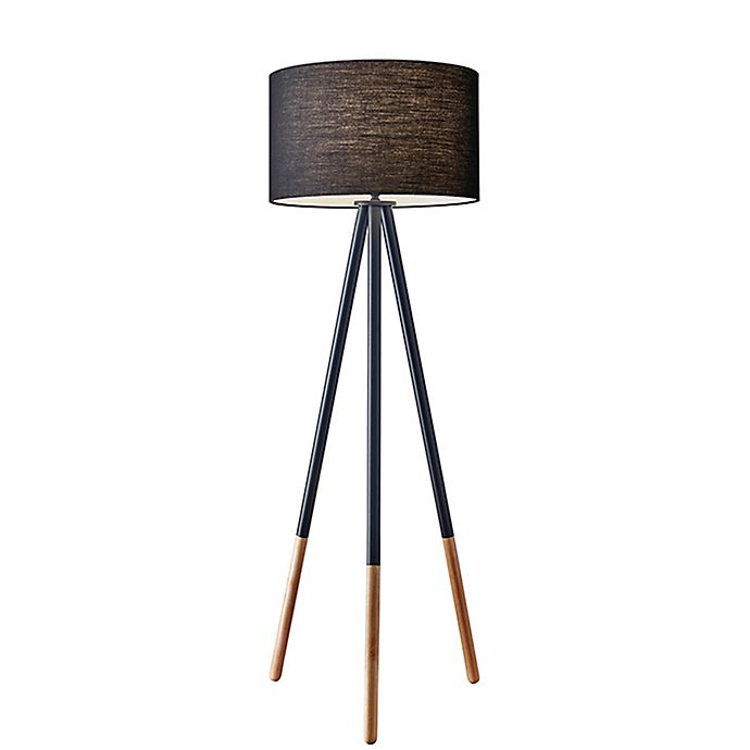Adesso Louise Floor Lamp In Black With, Adesso Hudson Floor Lamp