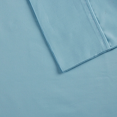 Madison Park Hotel 800-Thread-Count Cotton  Rich Queen Sheet Set in Aqua. View a larger version of this product image.