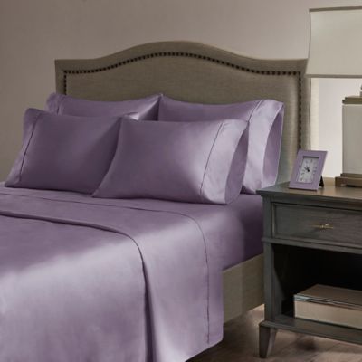 Madison Park Hotel 800-Thread-Count Cotton  Rich California King Sheet Set in Purple