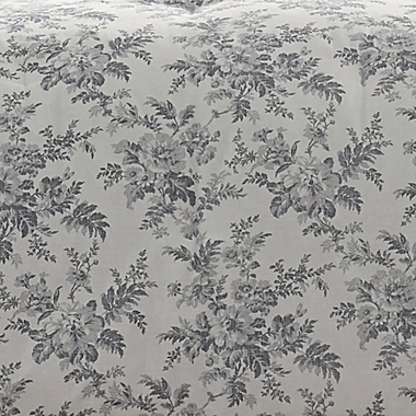 Laura Ashley&reg; Annalise Reversible Full/Queen Comforter Set in Grey. View a larger version of this product image.