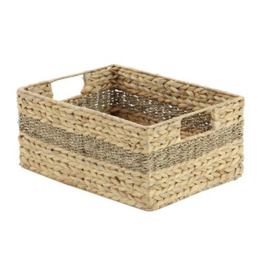 Ridge Road D&eacute;cor 4-Piece Braided/Woven Seagrass Basket Set. View a larger version of this product image.