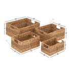Alternate image 13 for Ridge Road D&eacute;cor 4-Piece Braided/Woven Seagrass Basket Set