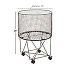 Alternate image 2 for Ridge Road Décor Round Iron Wire Rolling Basket in Bronze