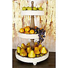 Alternate image 3 for Ridge Road D&eacute;cor 3-Tier Rustic Wood Serving Stand in Oak/White