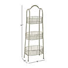 Alternate image 2 for Ridge Road D&eacute;cor 3-Basket Oval Iron Stand in White
