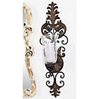Alternate image 6 for Ridge Road D&eacute;cor Scrolled Hurricane Iron/Glass Candle Sconce in Bronze