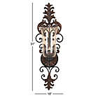 Alternate image 3 for Ridge Road D&eacute;cor Scrolled Hurricane Iron/Glass Candle Sconce in Bronze