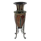 Alternate image 3 for Ridge Road D&eacute;cor Iron Amphora Vase with Stand in Bronze