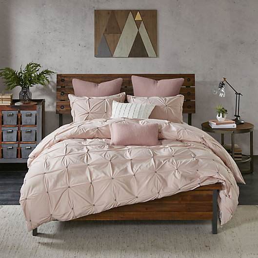 Alternate image 1 for INK+IVY Masie 3-Piece Full/Queen Duvet Cover Set in Blush