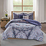 Intelligent Design Odette 5-Piece Reversible Full/Queen Comforter Set in Blue