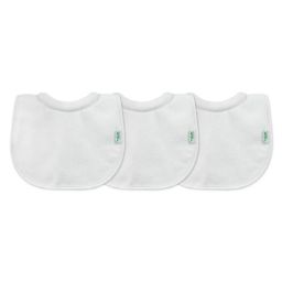 green sprouts® 3-Pack Stay-dry Milk-catcher Bibs in White