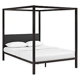 Modway Raina Canopy Queen Bed Frame in Brown