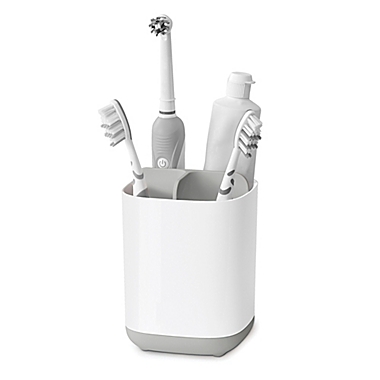 White/Grey Joseph Bathroom Easy-Store Toothbrush Caddy 