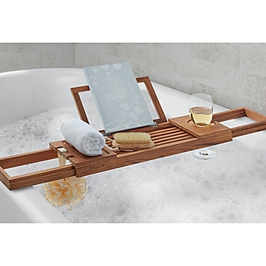 Haven&trade; Teakwood Bathtub Caddy. View a larger version of this product image.