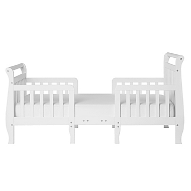 Dream On Me Emma 3-in-1 Convertible Toddler Bed in White. View a larger version of this product image.
