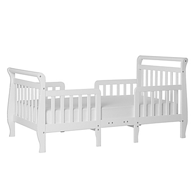 Dream On Me Emma 3-in-1 Convertible Toddler Bed in White. View a larger version of this product image.
