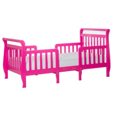Dream On Me Emma 3-in-1 Convertible Toddler Bed in Fuchsia