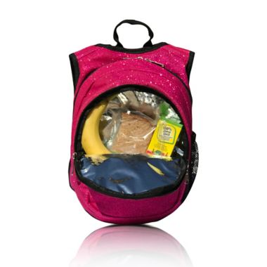 Obersee Preschool Backpack with Insulated Snack Cooler in Sparkle Pink. View a larger version of this product image.