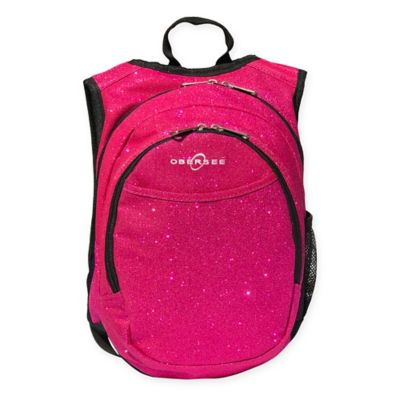 Obersee Preschool Backpack with Insulated Snack Cooler in Sparkle Pink