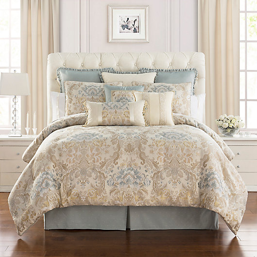 Alternate image 1 for Marquis® by Waterford Warren Comforter Set in Cream