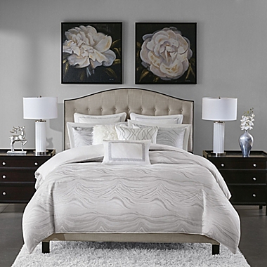 Madison Park Signature Hollywood Glam King Comforter Set in White. View a larger version of this product image.