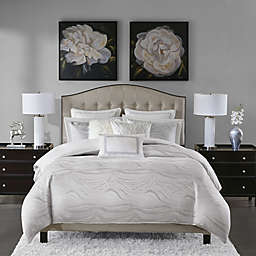 Madison Park Signature Hollywood Glam Queen Comforter Set in White