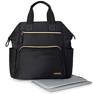 SKIP*HOP&reg; Mainframe Wide Open Backpack Diaper Bag in Black. View a larger version of this product image.