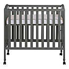Alternate image 3 for Dream On Me 3-in-1 Folding Portable Mini Crib in Steel Grey