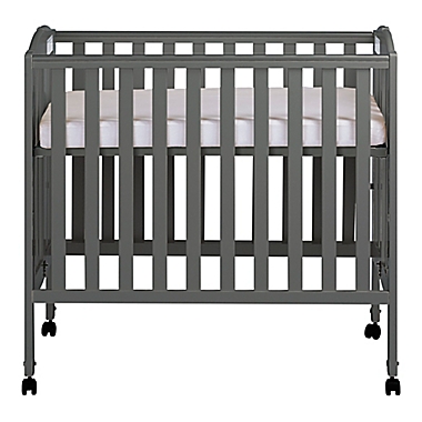Dream On Me 3-in-1 Folding Portable Mini Crib in Steel Grey. View a larger version of this product image.