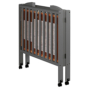 Dream On Me 3-in-1 Folding Portable Mini Crib in Steel Grey. View a larger version of this product image.