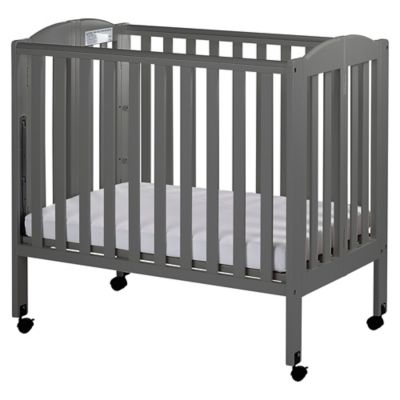Dream On Me 3-in-1 Folding Portable Mini Crib in Steel Grey