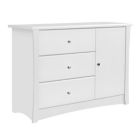 Alternate image 5 for Storkcraft&reg; Crescent 3-Drawer Combo Dresser in White