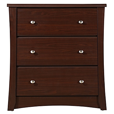 Storkcraft Crescent 3-Drawer Chest in Espresso. View a larger version of this product image.
