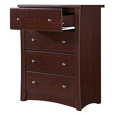 Storkcraft Crescent 4-Drawer Chest in Espresso. View a larger version of this product image.