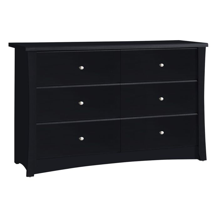 Storkcraft Crescent 6Drawer Double Dresser in Black Bed Bath & Beyond