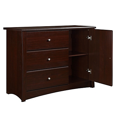 Storkcraft Crescent 3-Drawer Combo Dresser in Espresso. View a larger version of this product image.