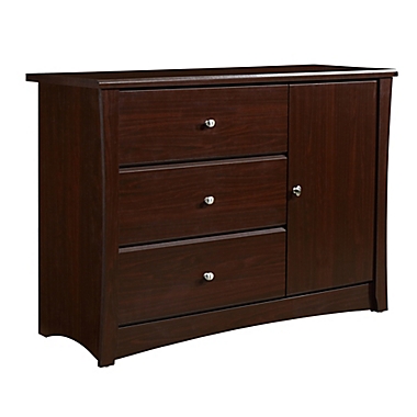 Storkcraft Crescent 3-Drawer Combo Dresser in Espresso. View a larger version of this product image.