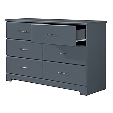 Storkcraft Brookside 6-Drawer Combo Dresser in Grey. View a larger version of this product image.