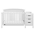 Alternate image 1 for Graco&reg; Benton 4-in-1 Convertible Crib and Changer in White
