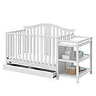 Alternate image 1 for Graco&reg; Solano 4-in-1 Convertible Crib and Changer in White
