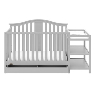 Graco&reg; Solano 4-in-1 Convertible Crib and Changer in Pebble Grey