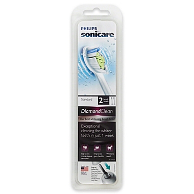 Philips Sonicare&reg; DiamondClean Rechargeable Toothbrush Replacement Heads (2-Pack). View a larger version of this product image.