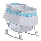 Alternate image 1 for Dream on Me Lacy Portable 2-in-1 Bassinet/Cradle in Blue/White