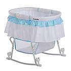 Alternate image 3 for Dream on Me Lacy Portable 2-in-1 Bassinet/Cradle in Blue/White