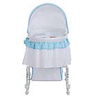 Alternate image 4 for Dream on Me Lacy Portable 2-in-1 Bassinet/Cradle in Blue/White