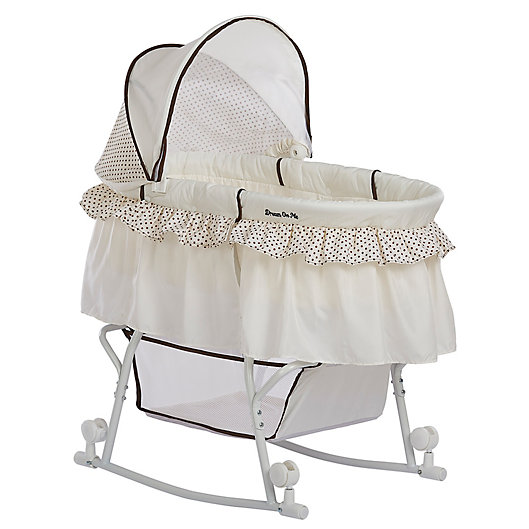 Alternate image 1 for Dream on Me Lacy Portable 2-in-1 Bassinet/Cradle in Green/White