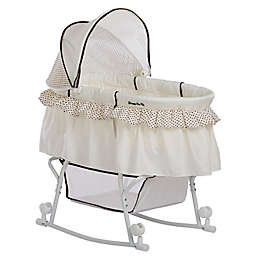 Dream on Me Lacy Portable 2-in-1 Bassinet/Cradle in Green/White