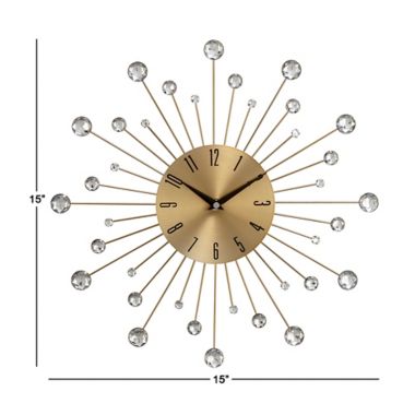 Ridge Road D&eacute;cor Beaded Burst Wall Clock. View a larger version of this product image.